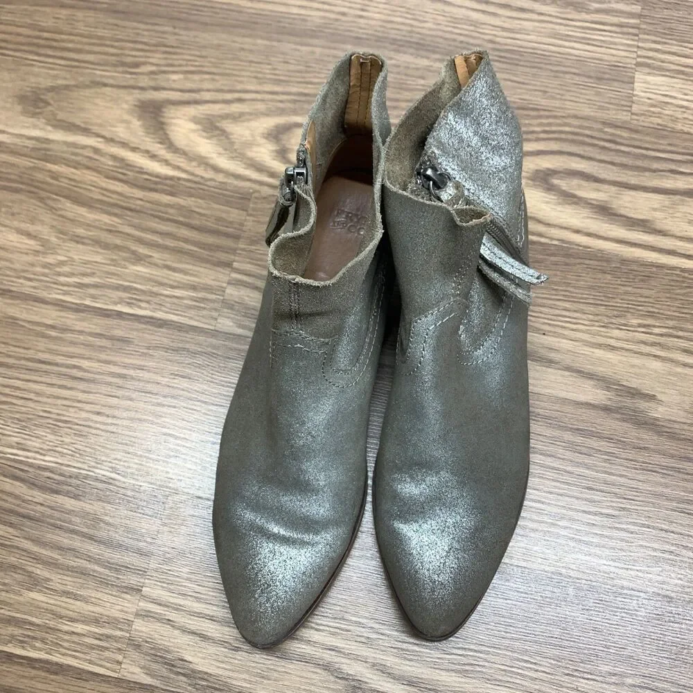 Frye zip metallic